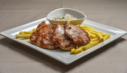 meat and french fries