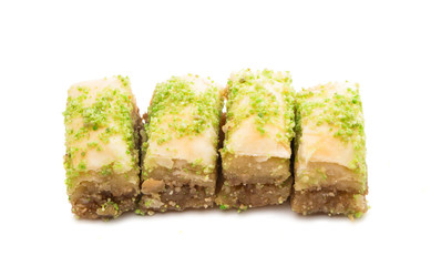 Honey baklava isolated
