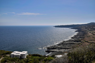 Fototapeta na wymiar Vista panoramica della baia di Kattinale nell'isola di Pantelleria, Sicilia 