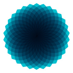 Blue Geometric Sunburst © Giraphics