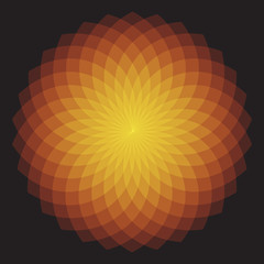 Orange Geometric Sunburst   © Giraphics