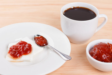 Brazilian dessert Romeo and Juliet, goiabada jam of guava and cheese