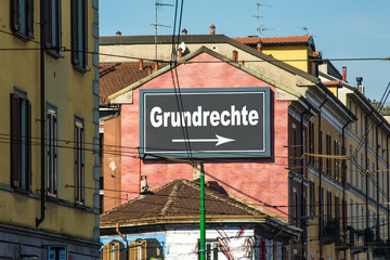 Obraz premium Schild 215 - Grundrechte