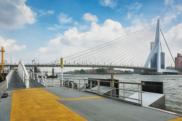 Obraz premium The Erasmus bridge in Rotterdam