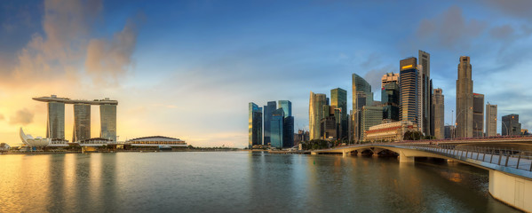 Obraz premium Singapore Skyline and view of Marina Bay