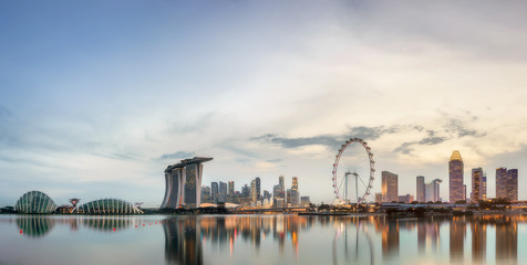 Naklejka premium Singapore Skyline and view of Marina Bay