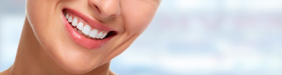 Beautiful woman smile.