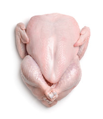 Top view of fresh raw chicken