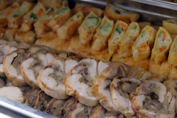 Sliced filled pork fillet