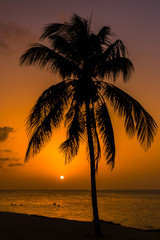 Fototapeta na wymiar Caribbean sunset