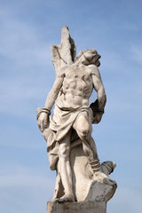 Saint Sebastian statue, Plague column at Main Square of the city of Maribor in Slovenia
