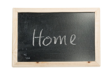 Home auf Schultafel