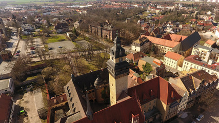 Obraz premium Zeitz aerial view old town germany Saxony-Anhalt