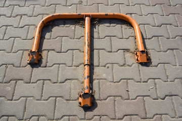 Folding barrier prevents parking