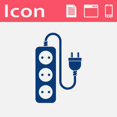 extension cord vector flat icon