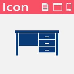 office table vector flat icon