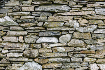 Background wall made of grey stone rocks