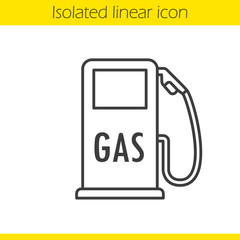 Gas station linear icon