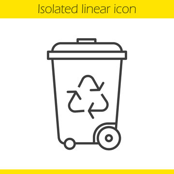 Recycle bin linear icon