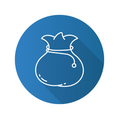 Bag flat linear long shadow icon