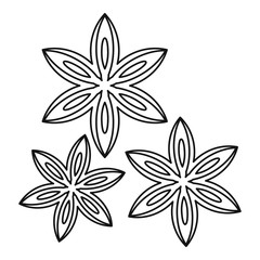 Anise icon, outline style