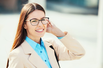 Young Businesswoman Outdoors