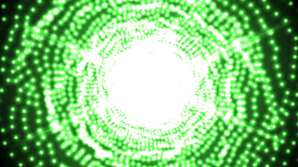 Bright Stars dust circle. Magic glittering illustration. Bright sparks and stars on dark background. Vector