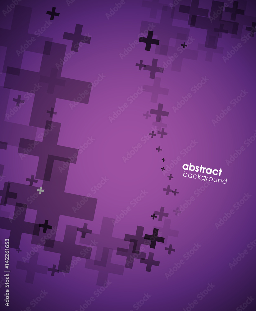 Wall mural abstract background created with plus sign.