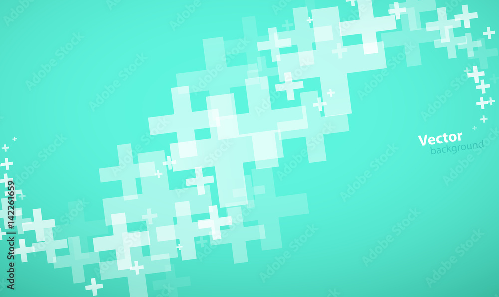 Wall mural abstract background created with plus sign.