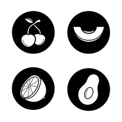 Fruit icons set
