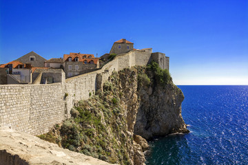 Fototapeta na wymiar Old Town Dubrovnik view from City Walls 
