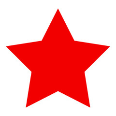Red Star flat vector pictogram. Flat style. - obrazy, fototapety, plakaty