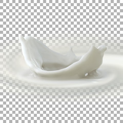 Pouring milk crown splash