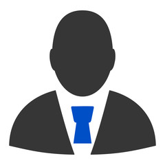Manager Profile flat raster pictograph.