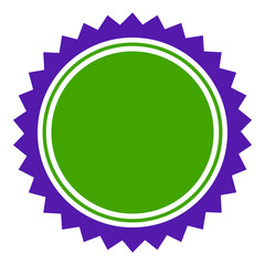 Seal Stamp Template flat raster pictograph.