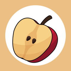 slice apple healthy fresh image vector illustration eps 10