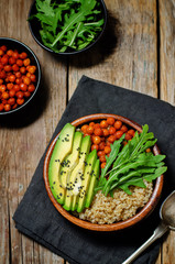 Quinoa roasted chickpeas Buddha bowl