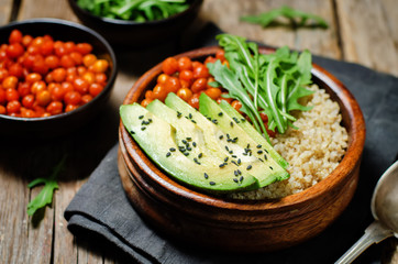 Quinoa roasted chickpeas Buddha bowl