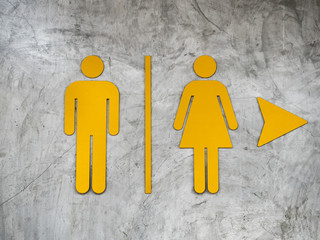 Male and Female Restroom sign