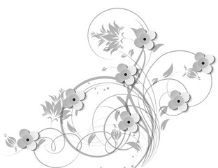 Abstract floral theme for design