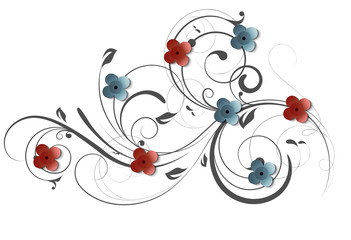 Abstract floral theme for design