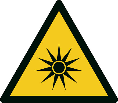 ISO 7010 W027 Warning; Optical radiation