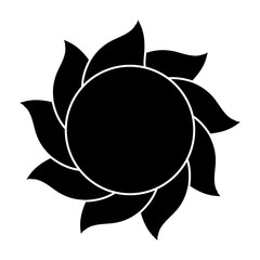 sun silhouette vector symbol icon design.