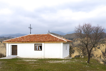 Small orthodox church in the mountain