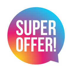 Super Offer sticker speech bubble