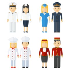 Naklejka premium professions service workers