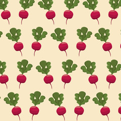 radish nutrition seamless pattern image vector illustration eps 10