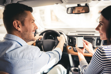 Couple in car