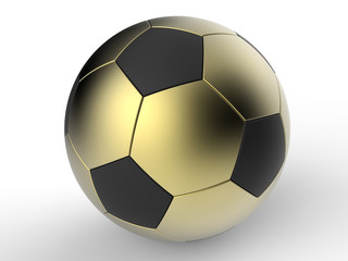 3D render - golden soccer award concept
