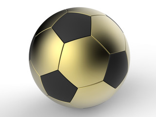 Fototapeta premium 3D render - golden soccer award concept
